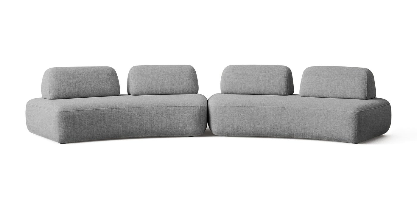 Floop Linen Dual 2 Seater Sofa