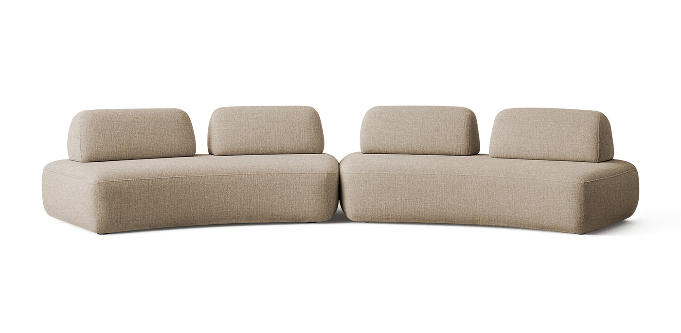 Floop Linen Dual 2 Seater Sofa
