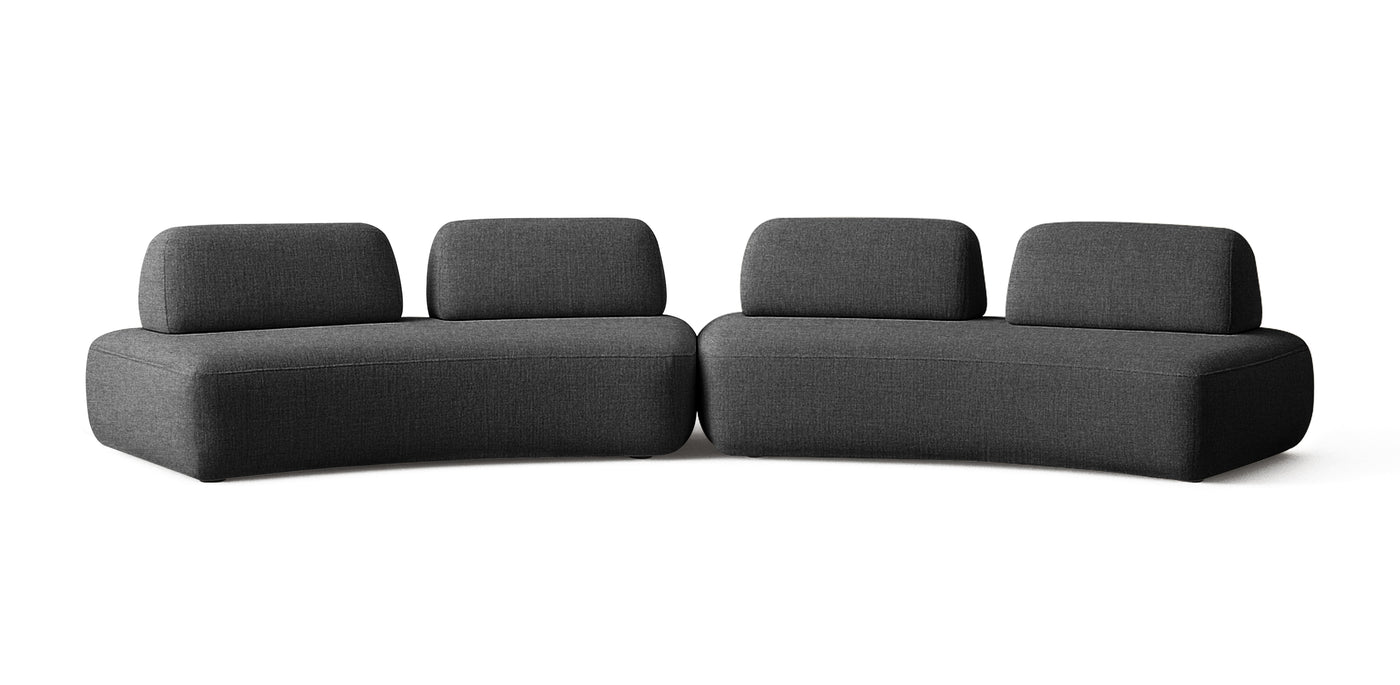 Floop Linen Dual 2 Seater Sofa