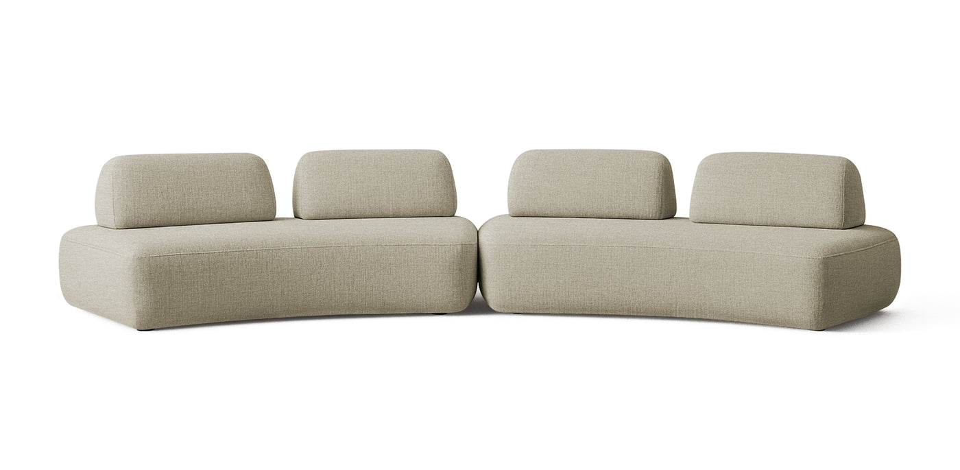 Floop Linen Dual 2 Seater Sofa