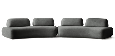 Floop Velvet Dual 3 Seater Sofa