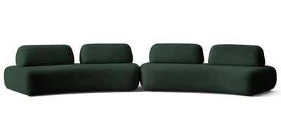 Floop Velvet Dual 3 Seater Sofa