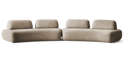 Floop Velvet Dual 3 Seater Sofa