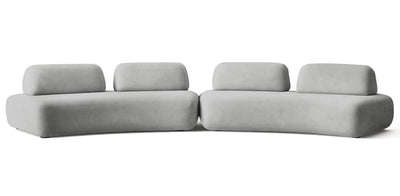 Floop Velvet Dual 3 Seater Sofa