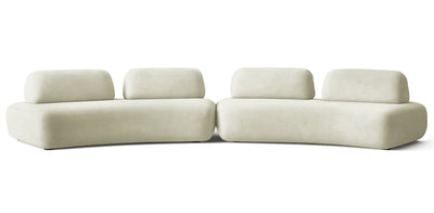 Floop Velvet Dual 3 Seater Sofa