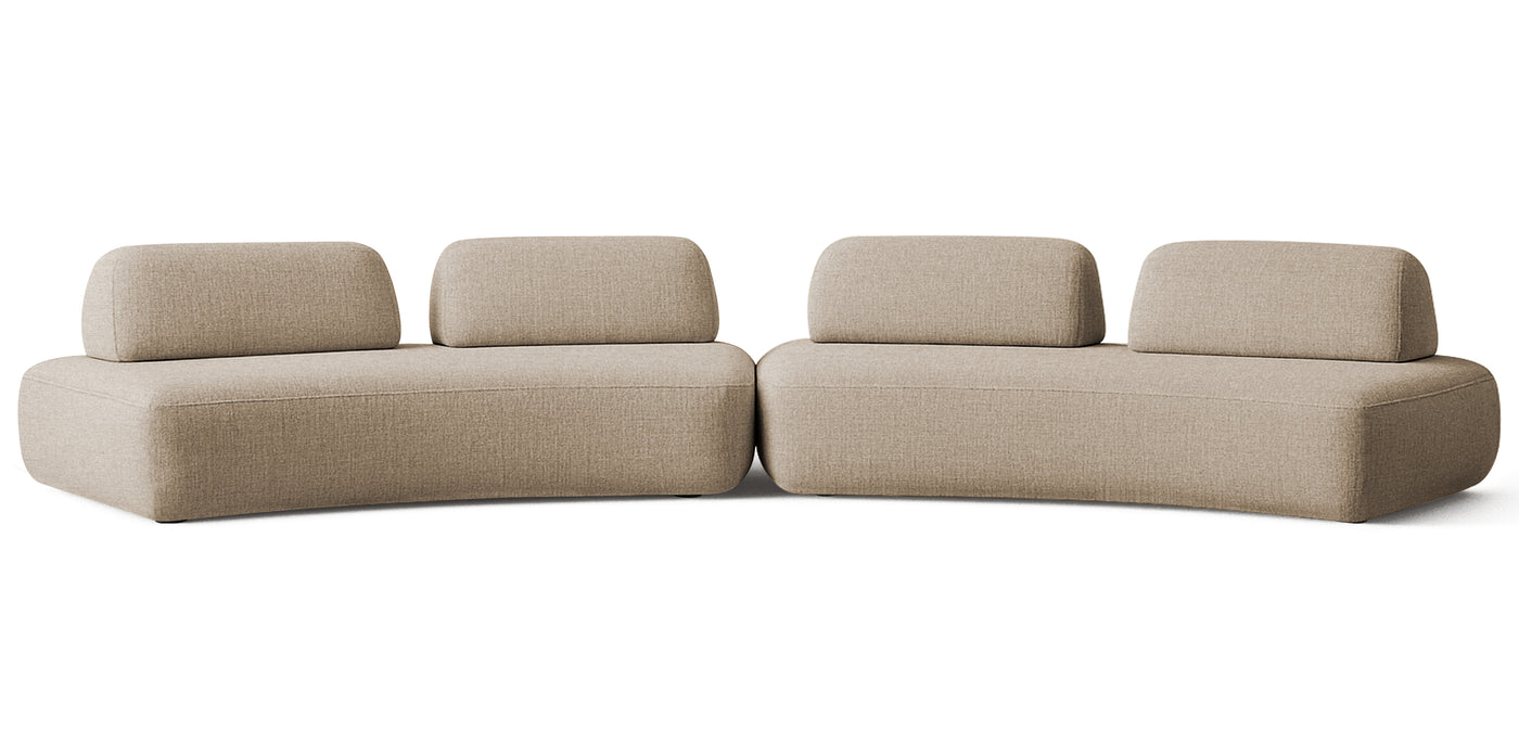 Floop Linen Dual 3 Seater Sofa