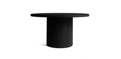 Flute Circular Natural Veneer Dining Table