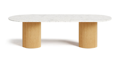 Flute Marble Top Dining Table