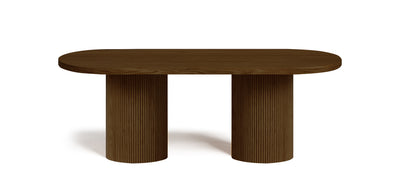 Flute Natural Veneer Dining Table