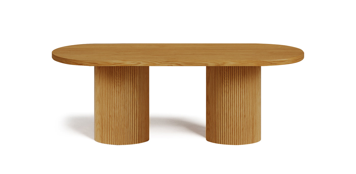 Flute Natural Veneer Dining Table