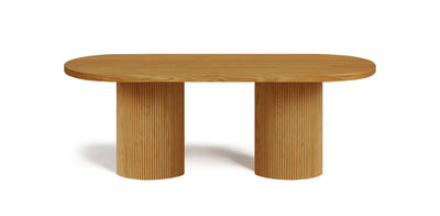 Flute Natural Veneer Dining Table