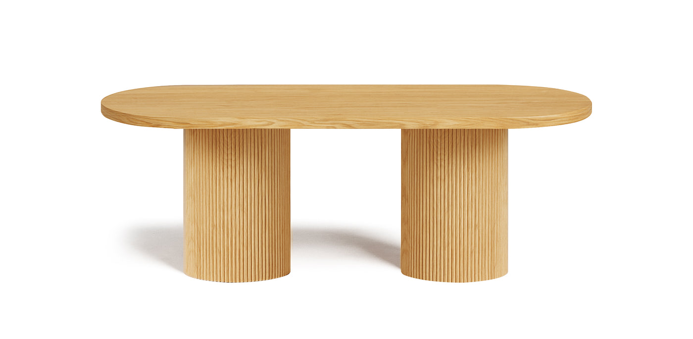 Flute Natural Veneer Dining Table