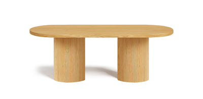 Flute Natural Veneer Dining Table