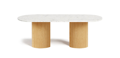 Flute Marble Top Dining Table