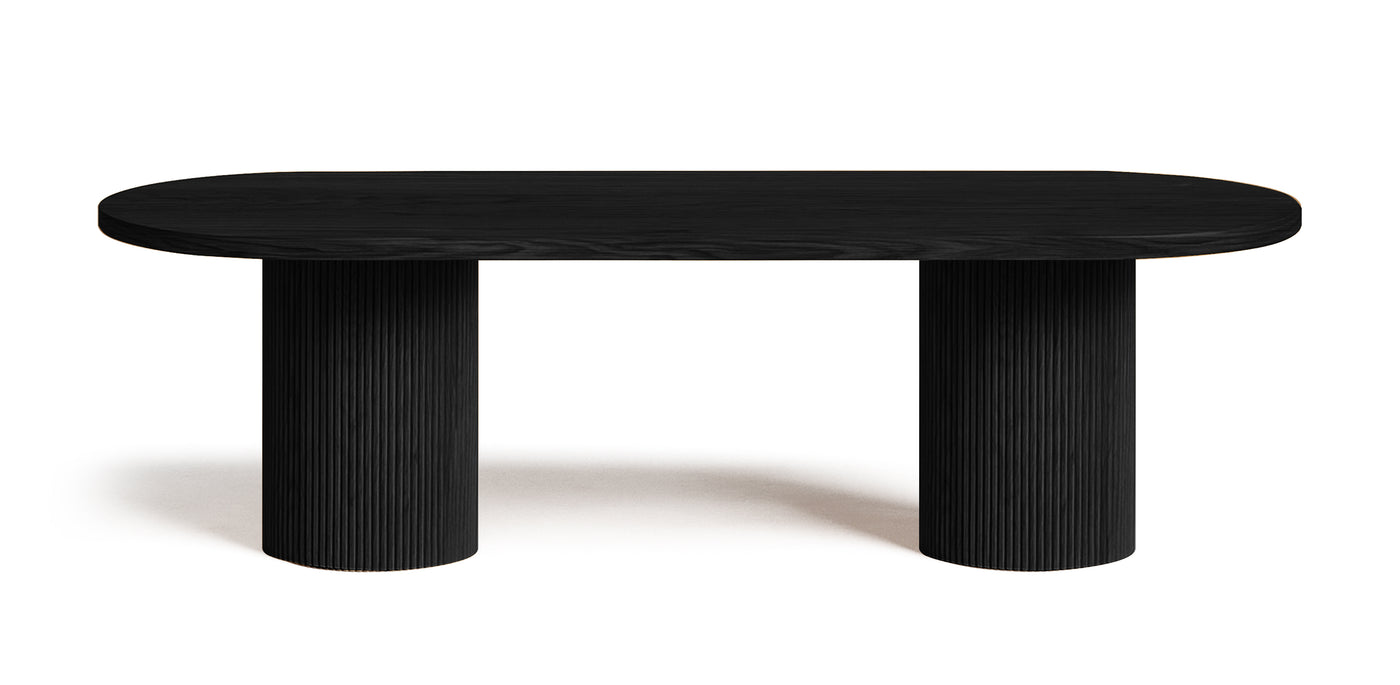 Flute Natural Veneer Dining Table
