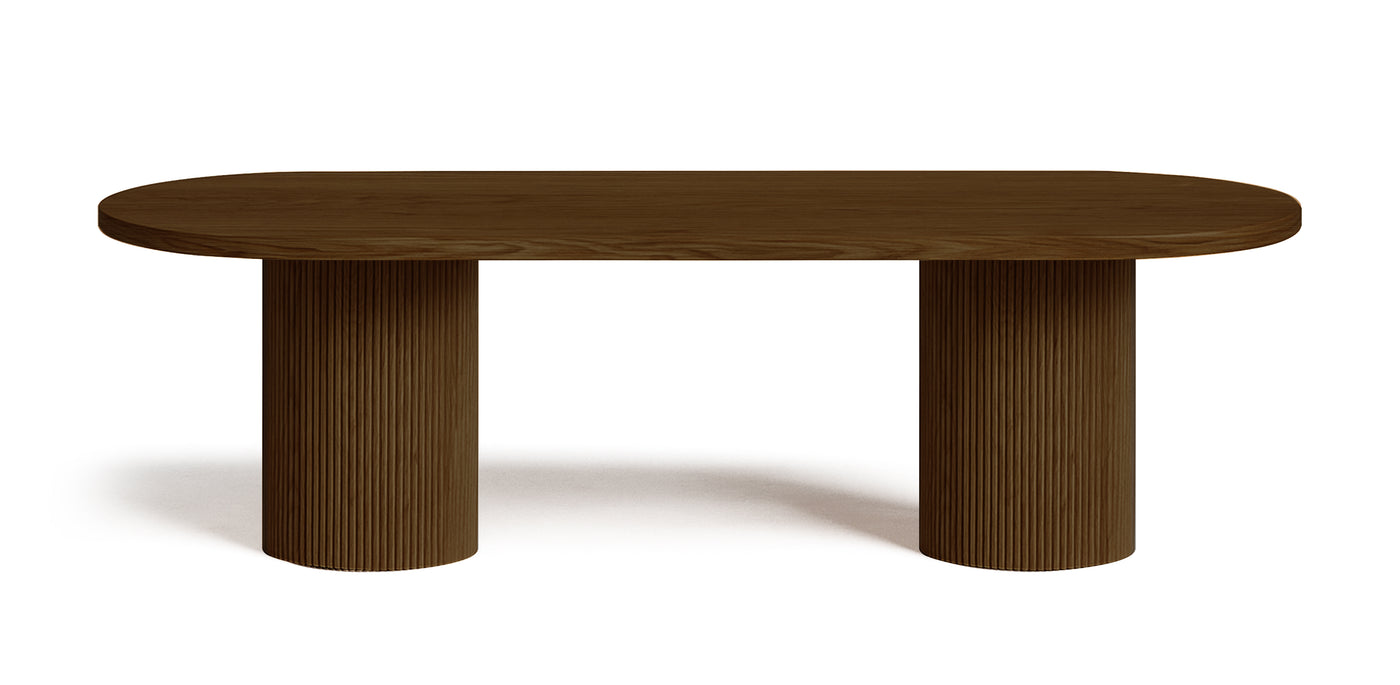 Flute Natural Veneer Dining Table