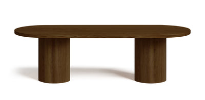 Flute Natural Veneer Dining Table