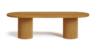 Flute Natural Veneer Dining Table