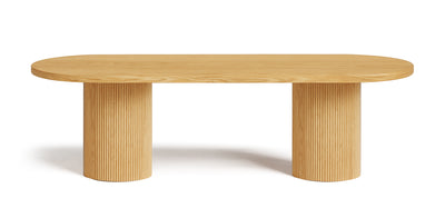 Flute Natural Veneer Dining Table