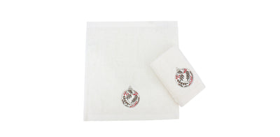 Frosted Ornaments Guest Towels Set