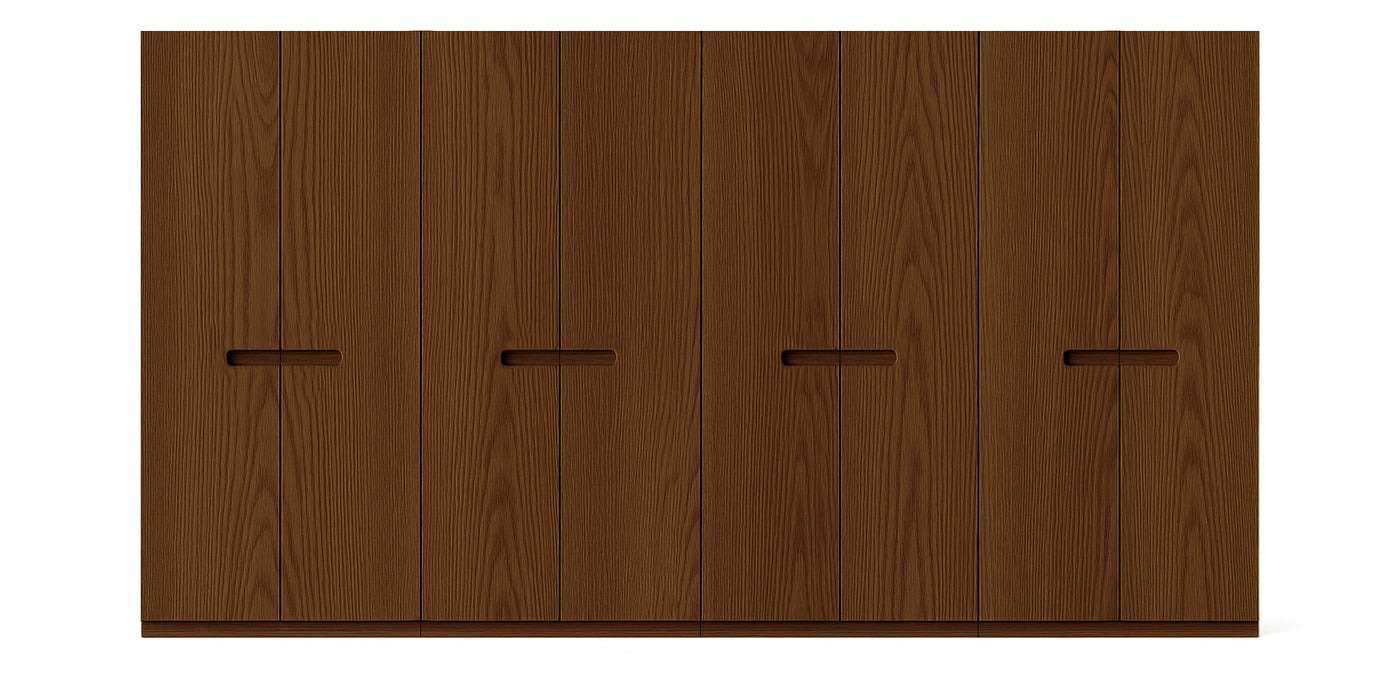 Gloam Quad Natural Veneer Wardrobe