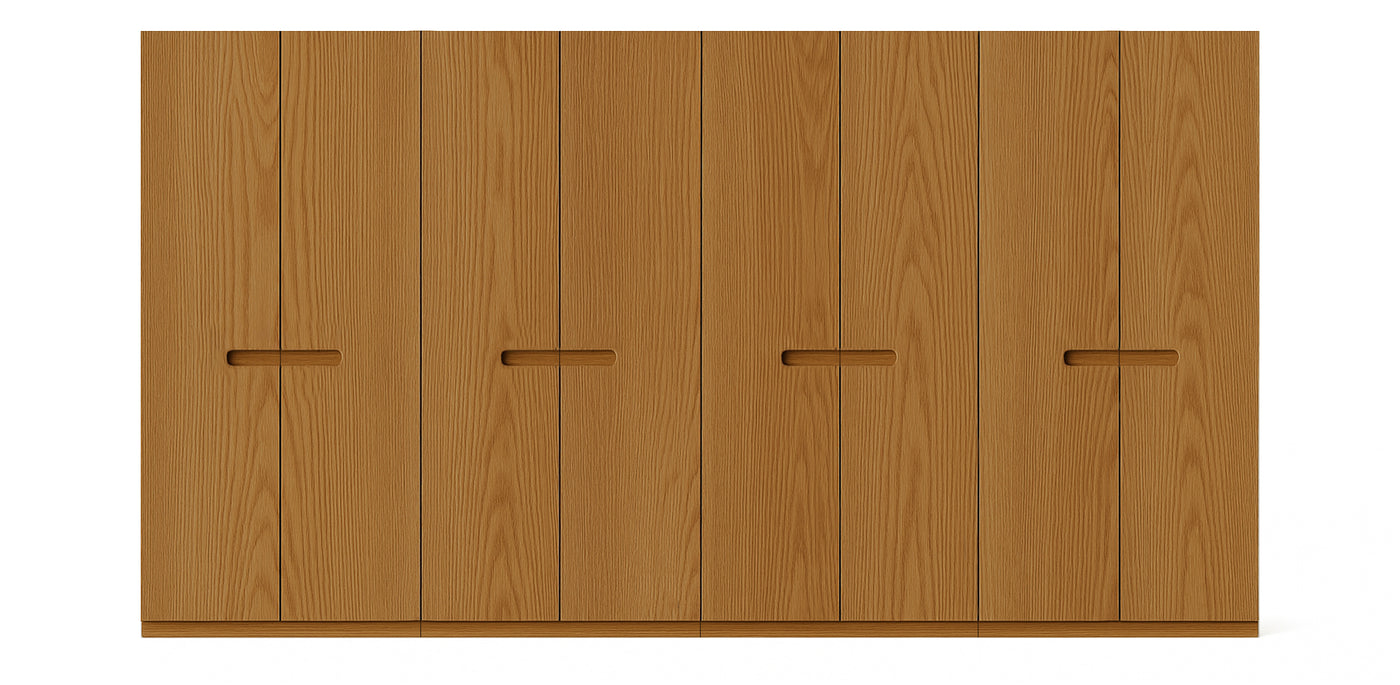 Gloam Quad Natural Veneer Wardrobe
