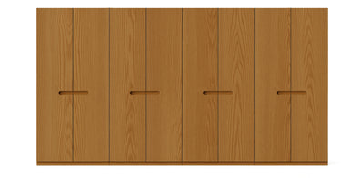 Gloam Quad Natural Veneer Wardrobe