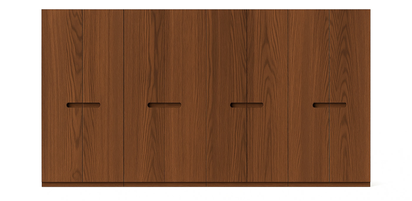 Gloam Quad Natural Veneer Wardrobe