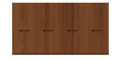 Gloam Quad Natural Veneer Wardrobe