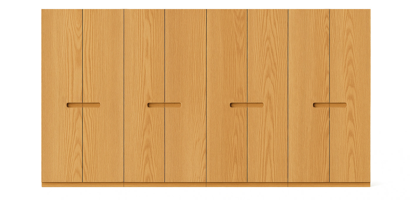 Gloam Quad Natural Veneer Wardrobe