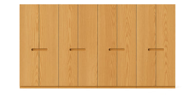 Gloam Quad Natural Veneer Wardrobe