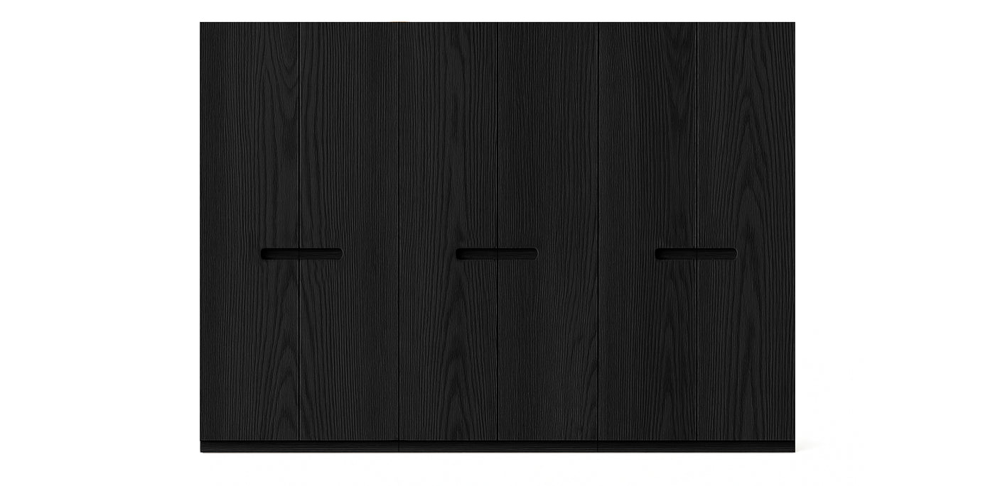 Gloam Triple Natural Veneer Wardrobe