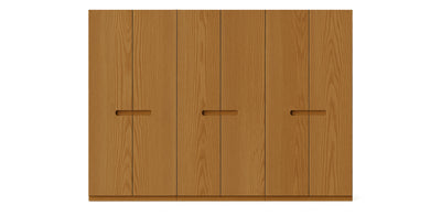 Gloam Triple Natural Veneer Wardrobe