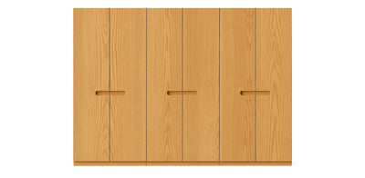 Gloam Triple Natural Veneer Wardrobe