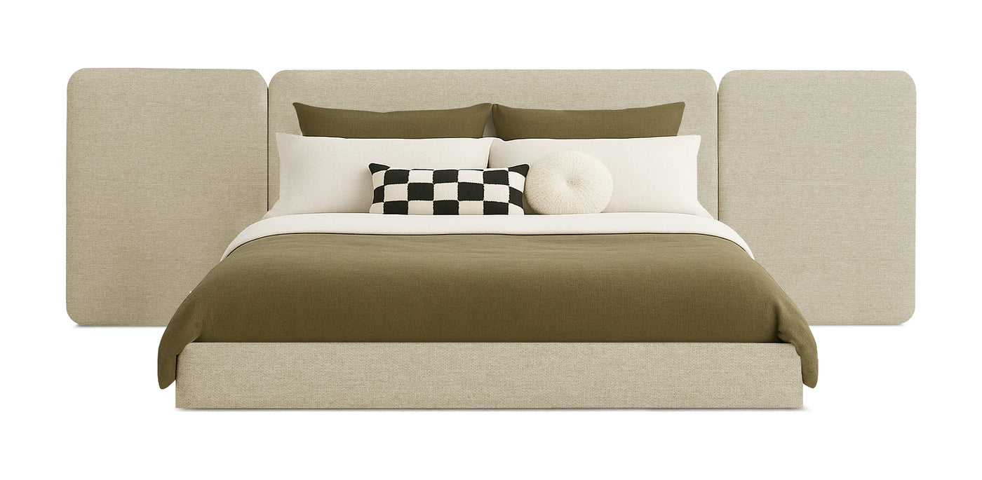 Grid Linen Bed