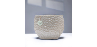 Hammered Gold Linning Beige Pot