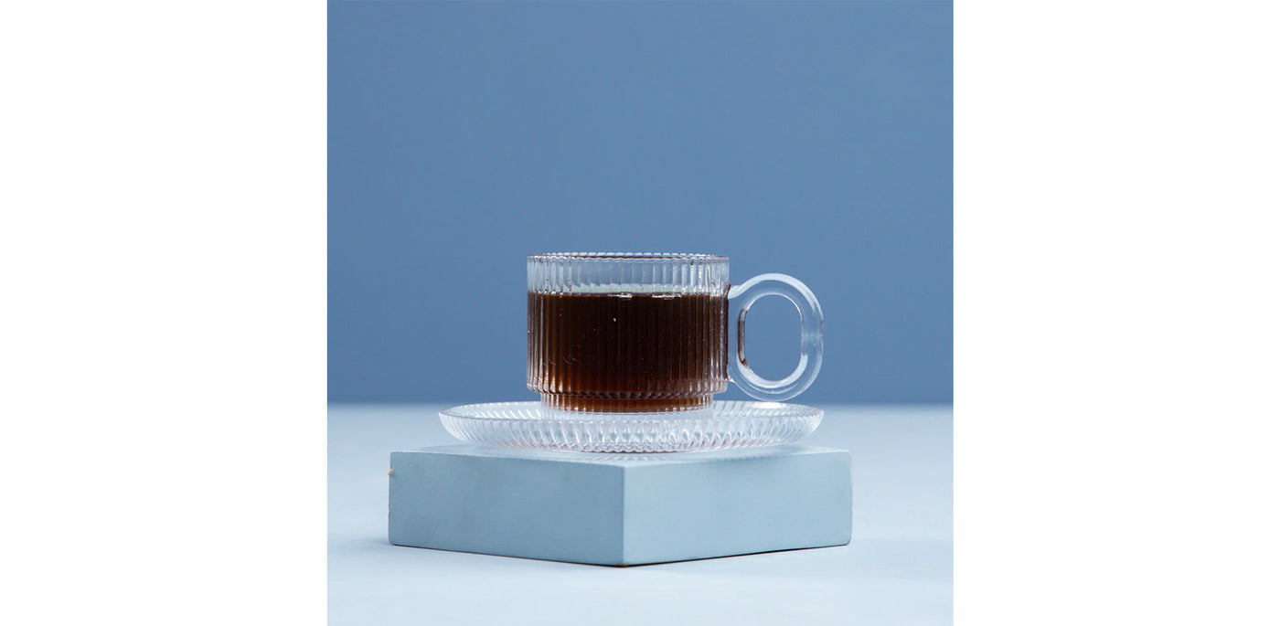 Ripple Elegance Glass Cup Set