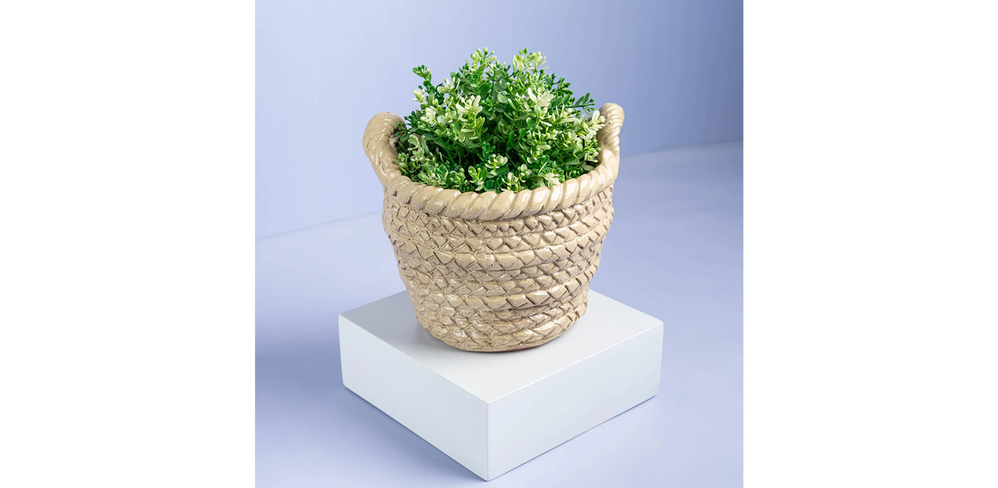 Weaved Basket Plant Pot