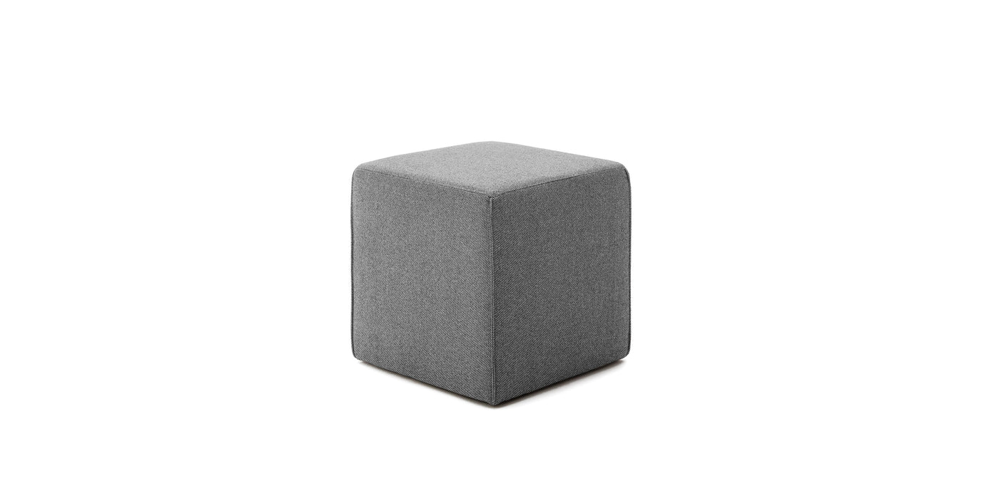 Kube Linen Pouf