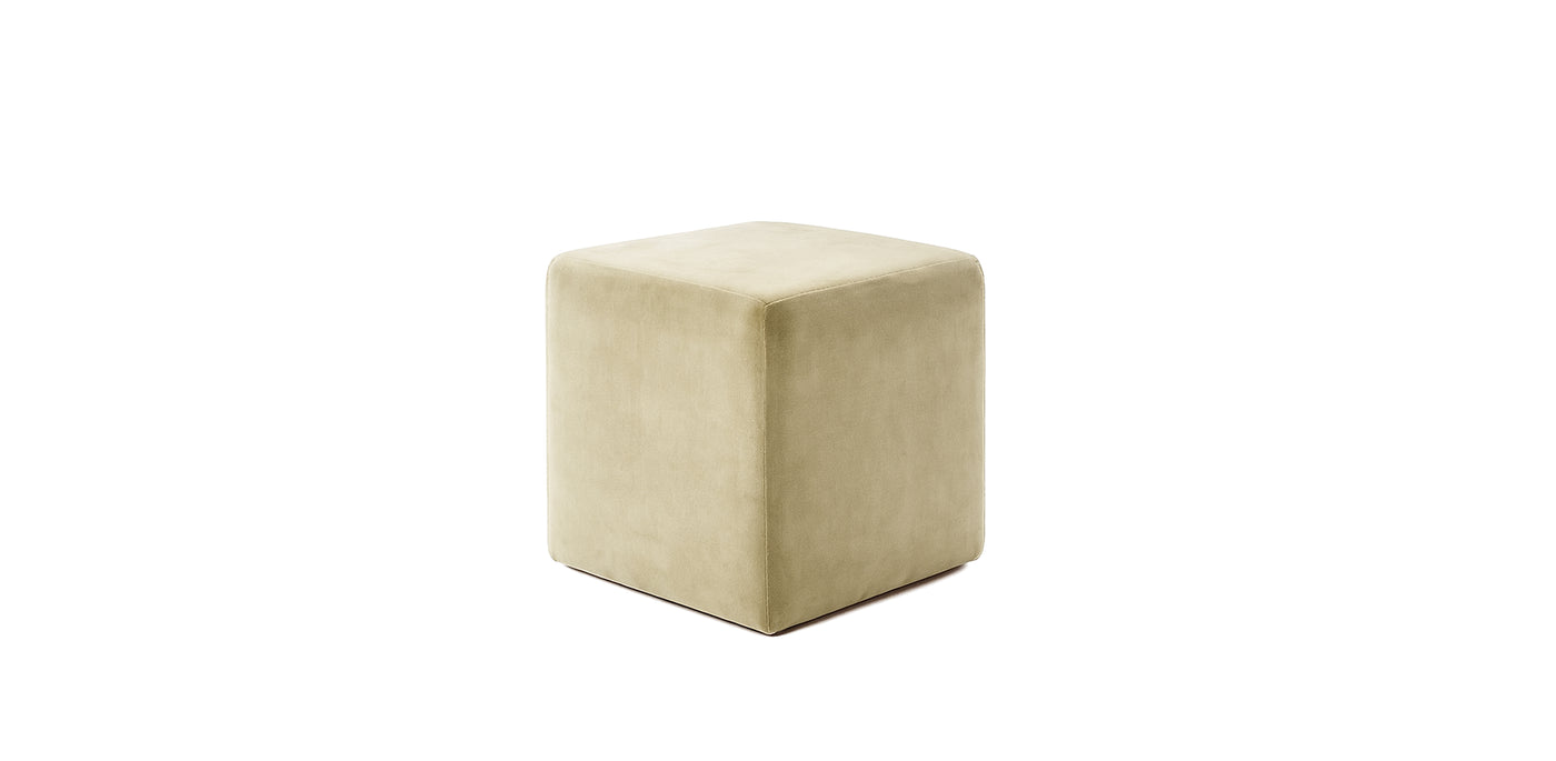 Kube Velvet Pouf