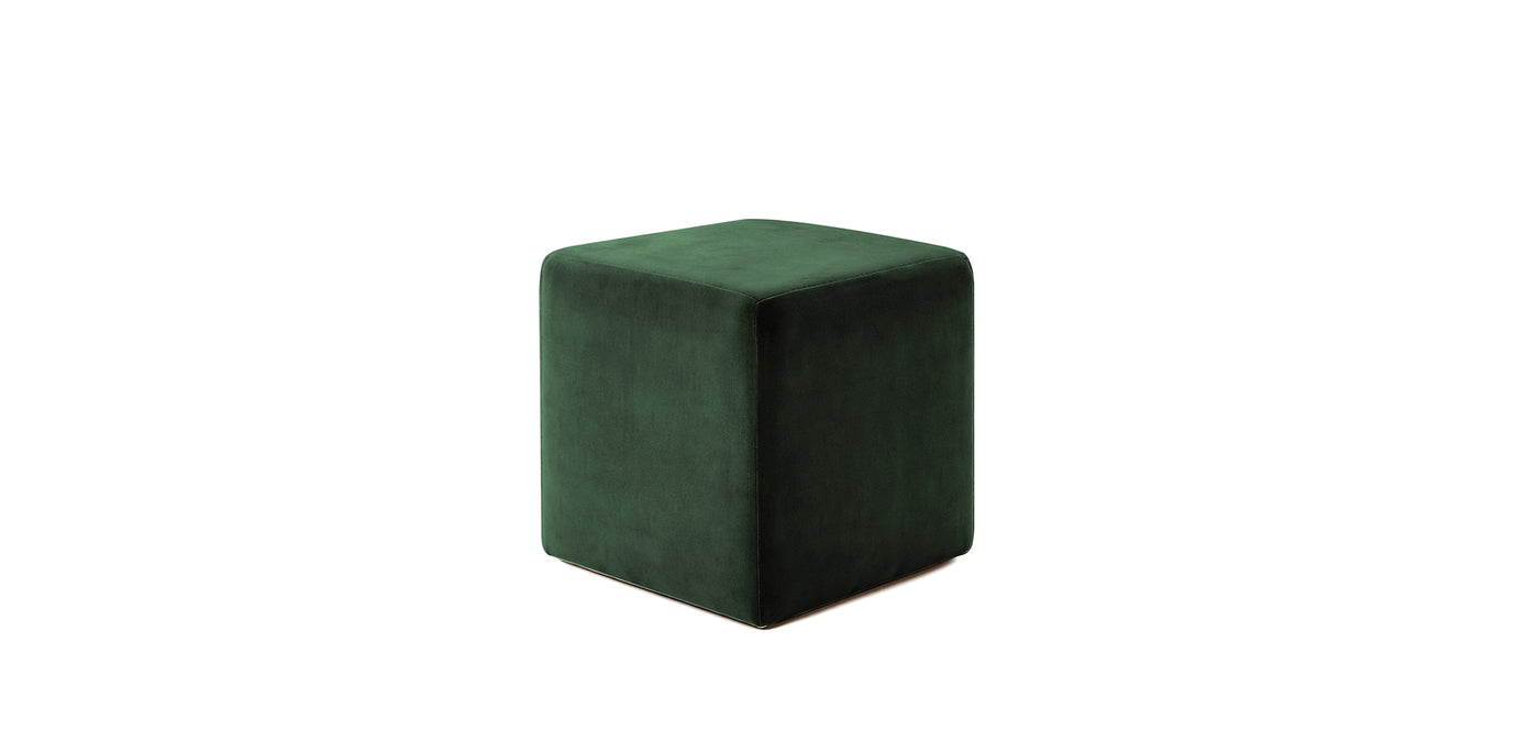 Kube Velvet Pouf
