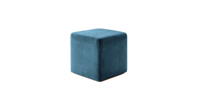 Kube Velvet Pouf