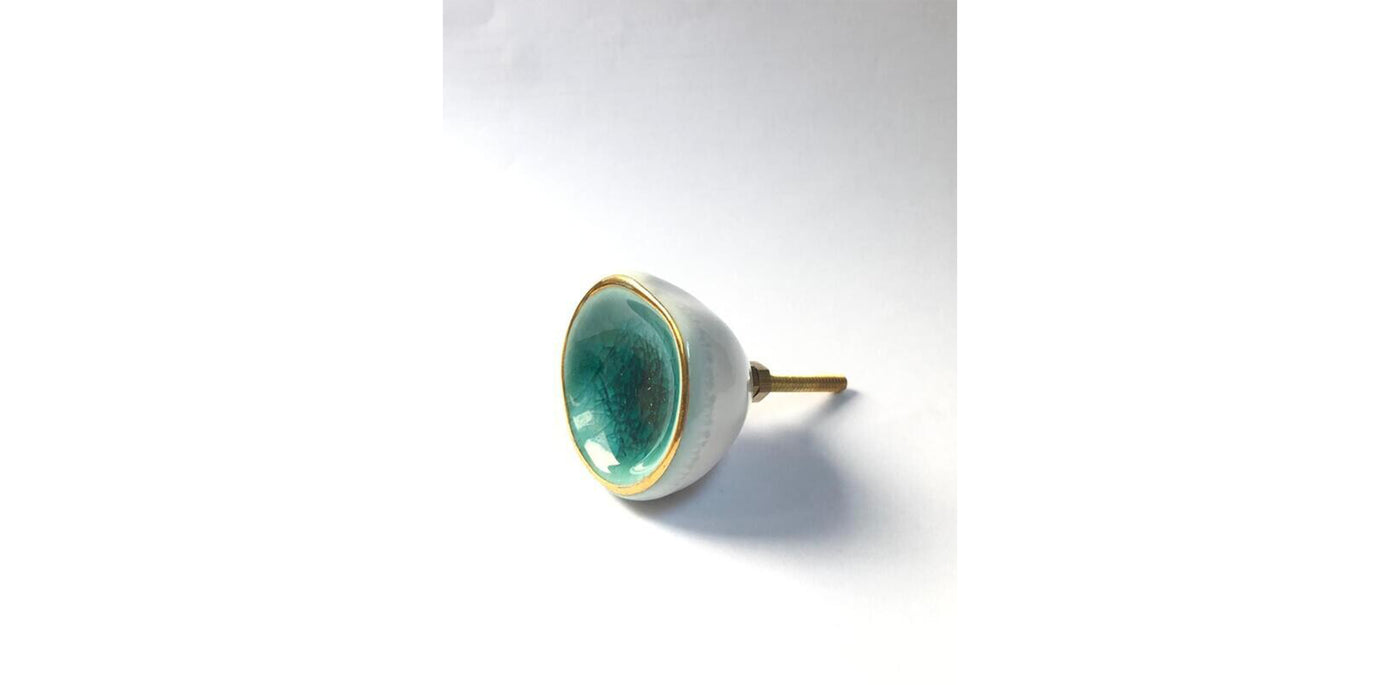 Turquoise Sizzle Shade Knob