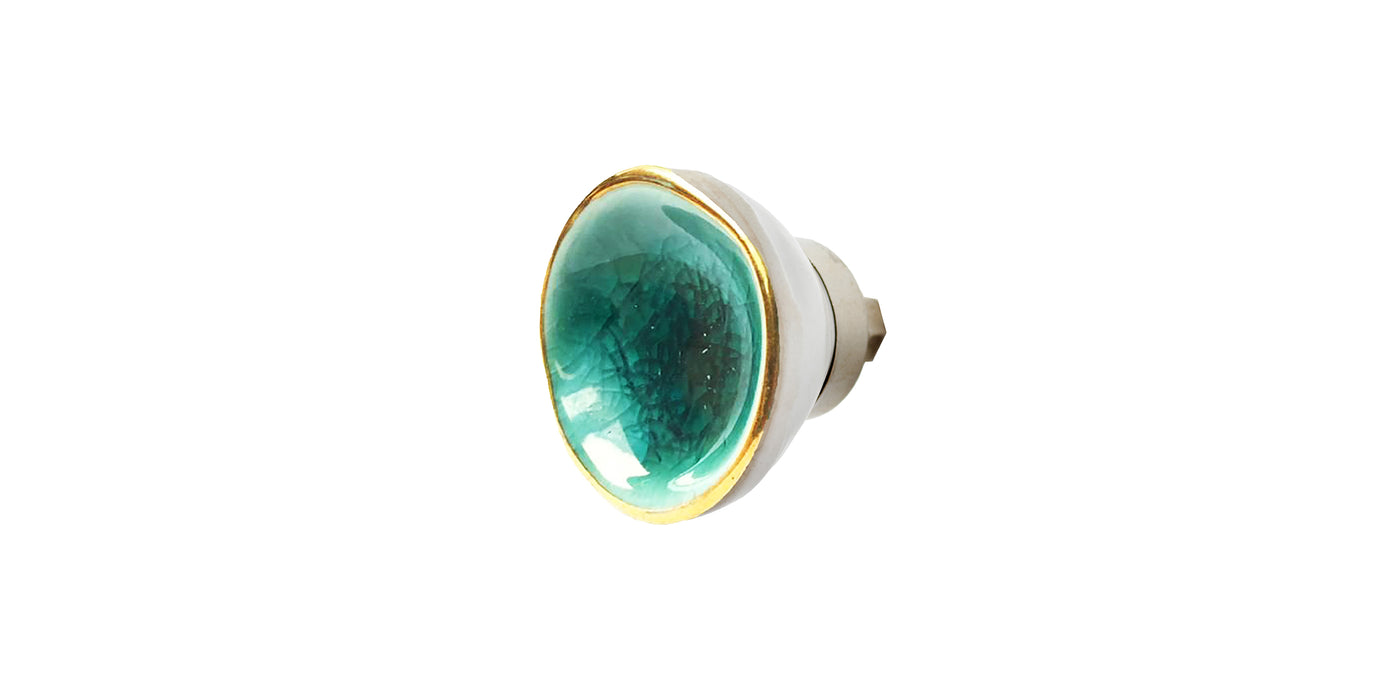 Turquoise Sizzle Shade Knob