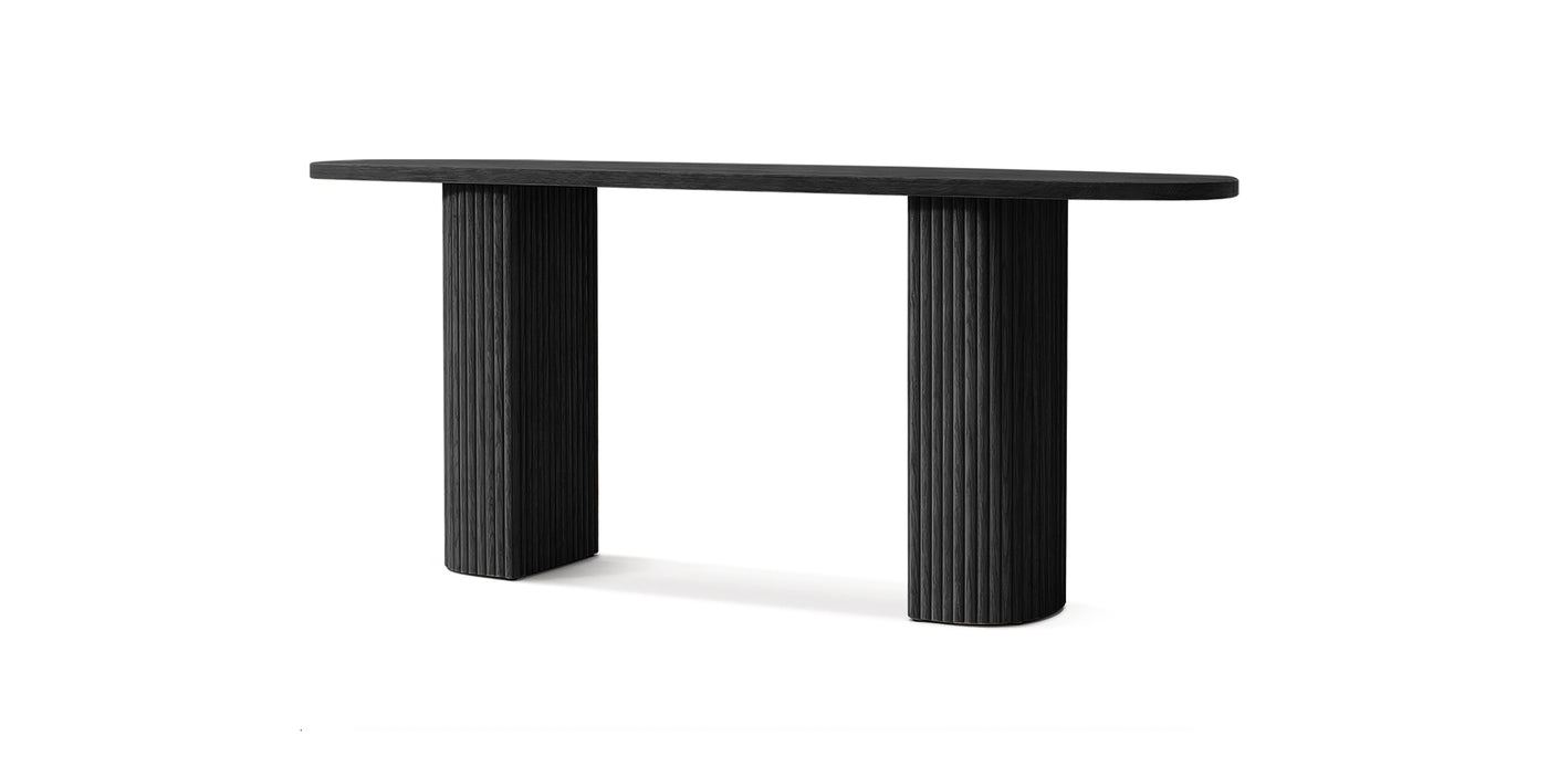 Flute Natural Veneer Console