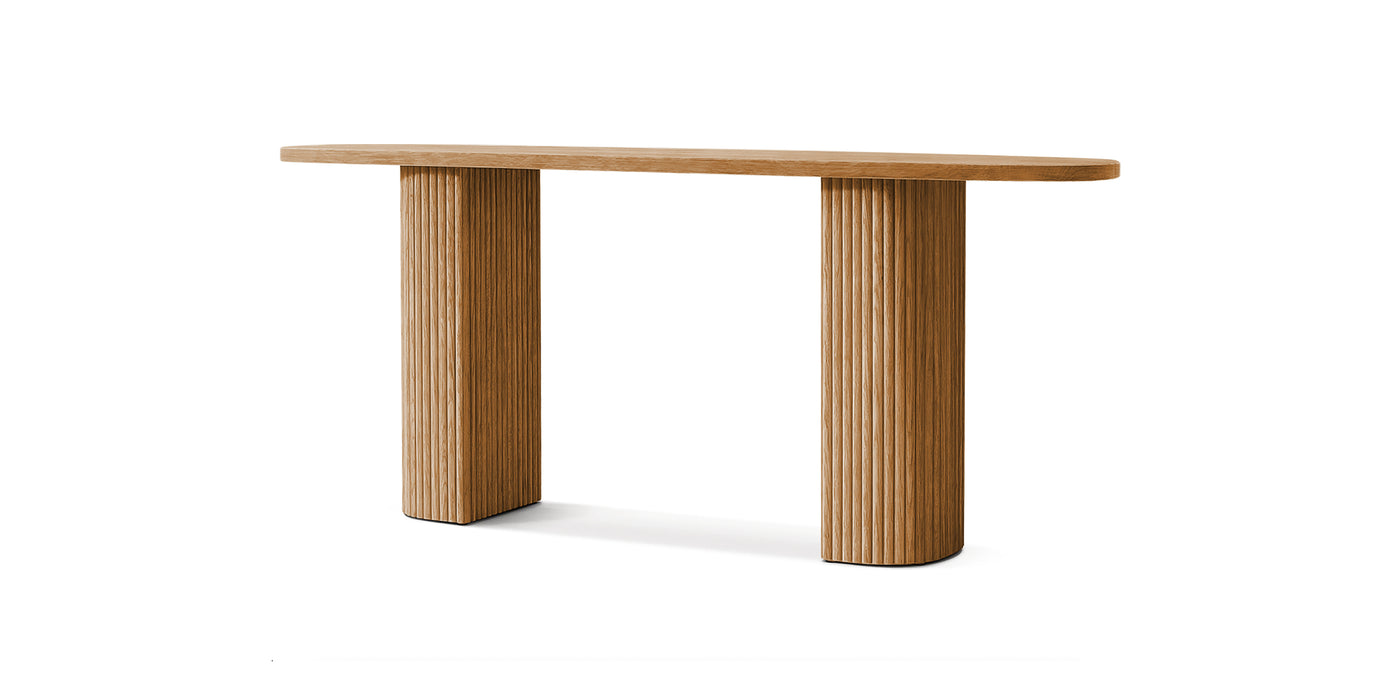 Flute Natural Veneer Console