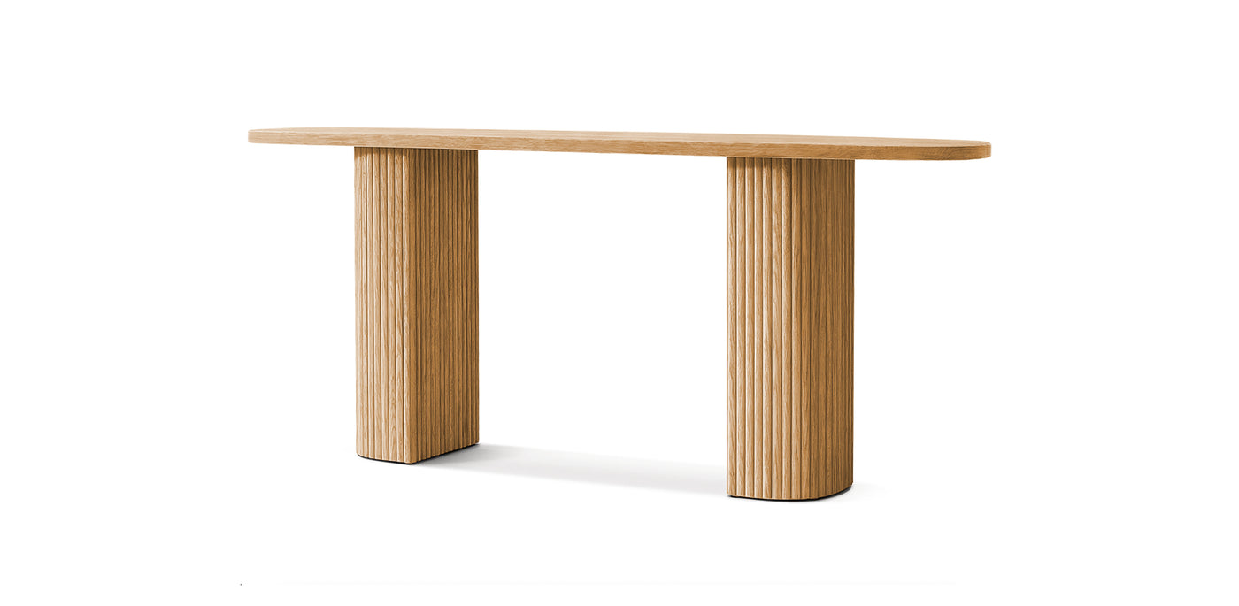 Flute Natural Veneer Console