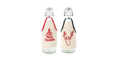 Merry Christmas Bottle Apron Set