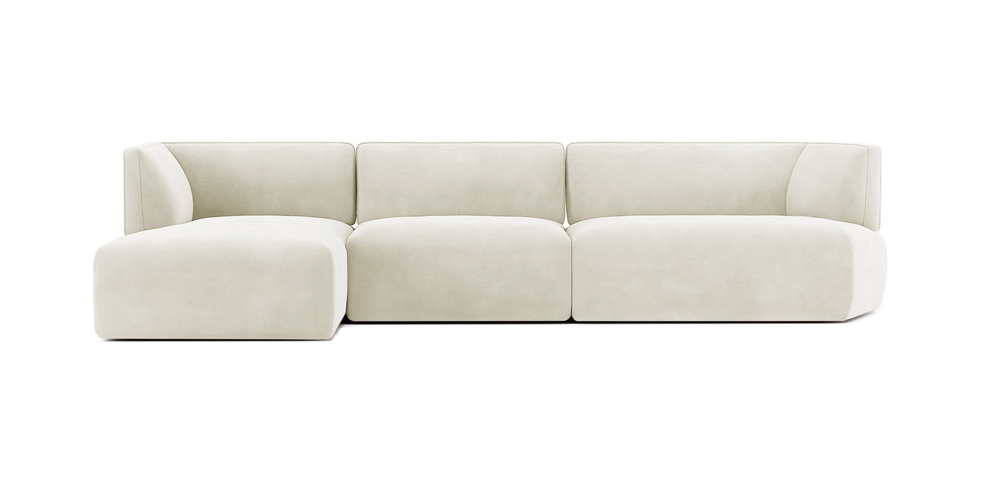 Nado Velvet L-Shape Sofa