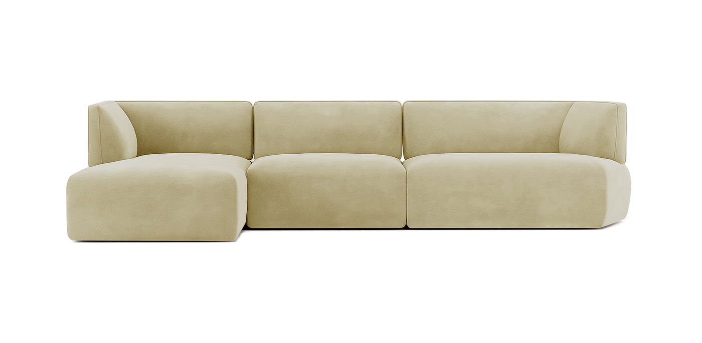 Nado Velvet L-Shape Sofa